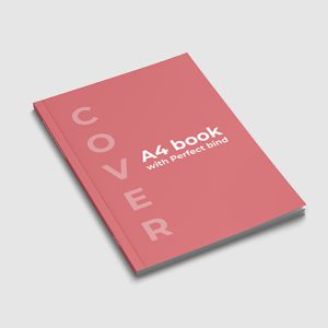 Colourful A4 Perfect binding book 100gsm uncoated paper with 300gsm cover uncoated without lamination