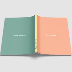 Colourful A4 Perfect binding book 100gsm uncoated paper with 300gsm cover uncoated without lamination