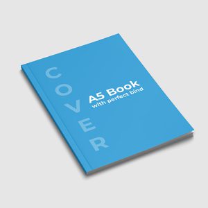 Colourful A5 Perfect binding book 100gsm uncoated with 300gsm cover uncoated without lamination