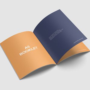 A5 Booklet uncoated paper 100gsm Self cover